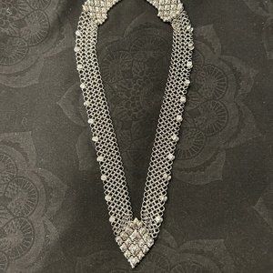 LIQUID SILVER NECKLACE, WITH TOPAZ STONES